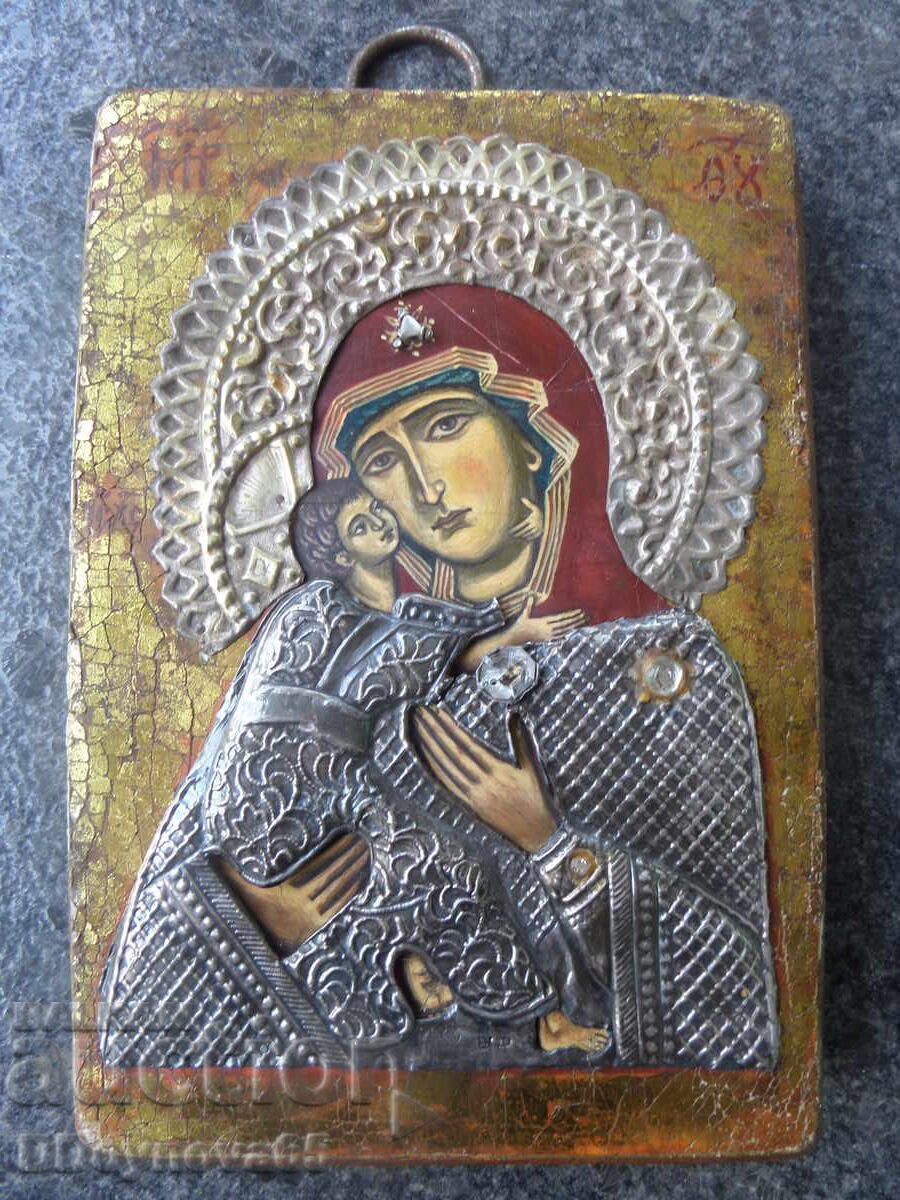 Света Богородица - икона с обков