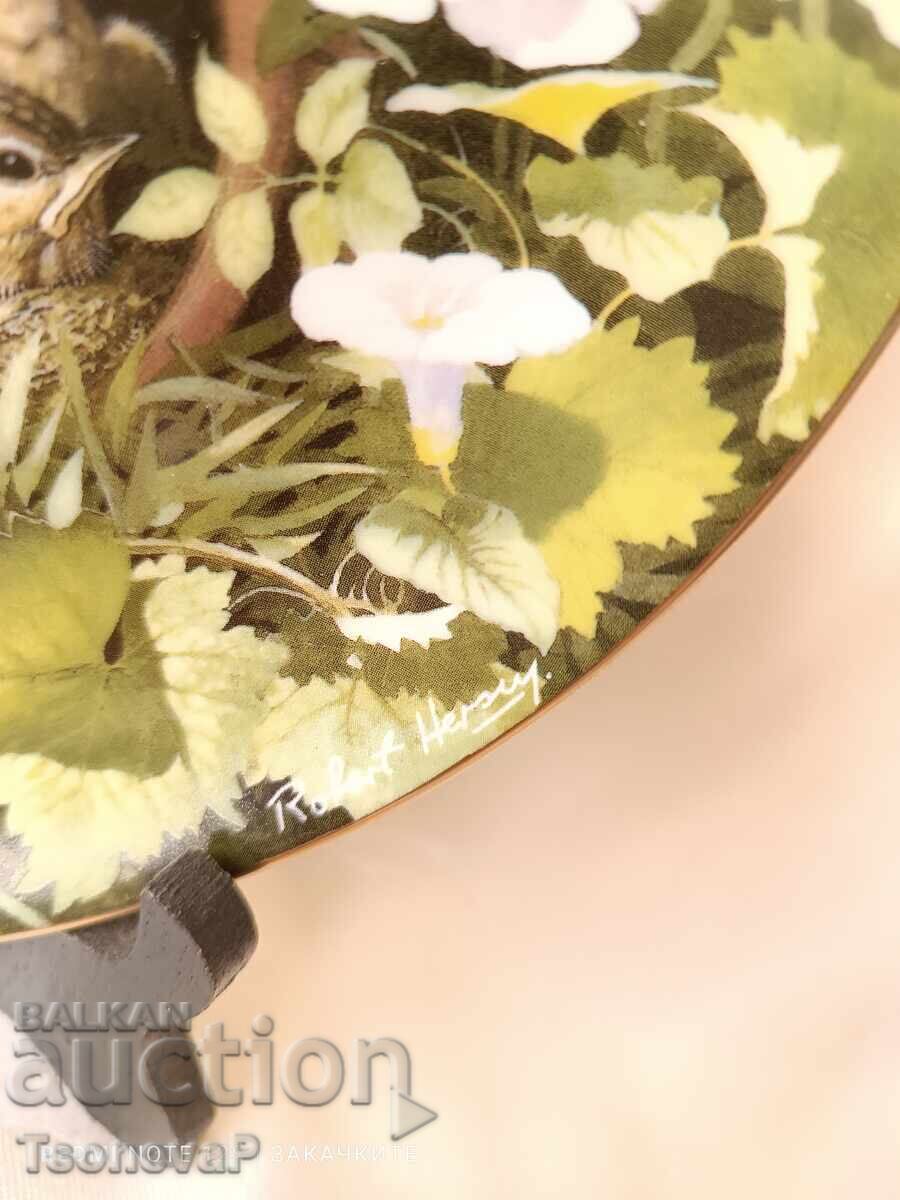 Παράδοση Αγγλική διακοσμητική πορσελάνινη πιατέλα