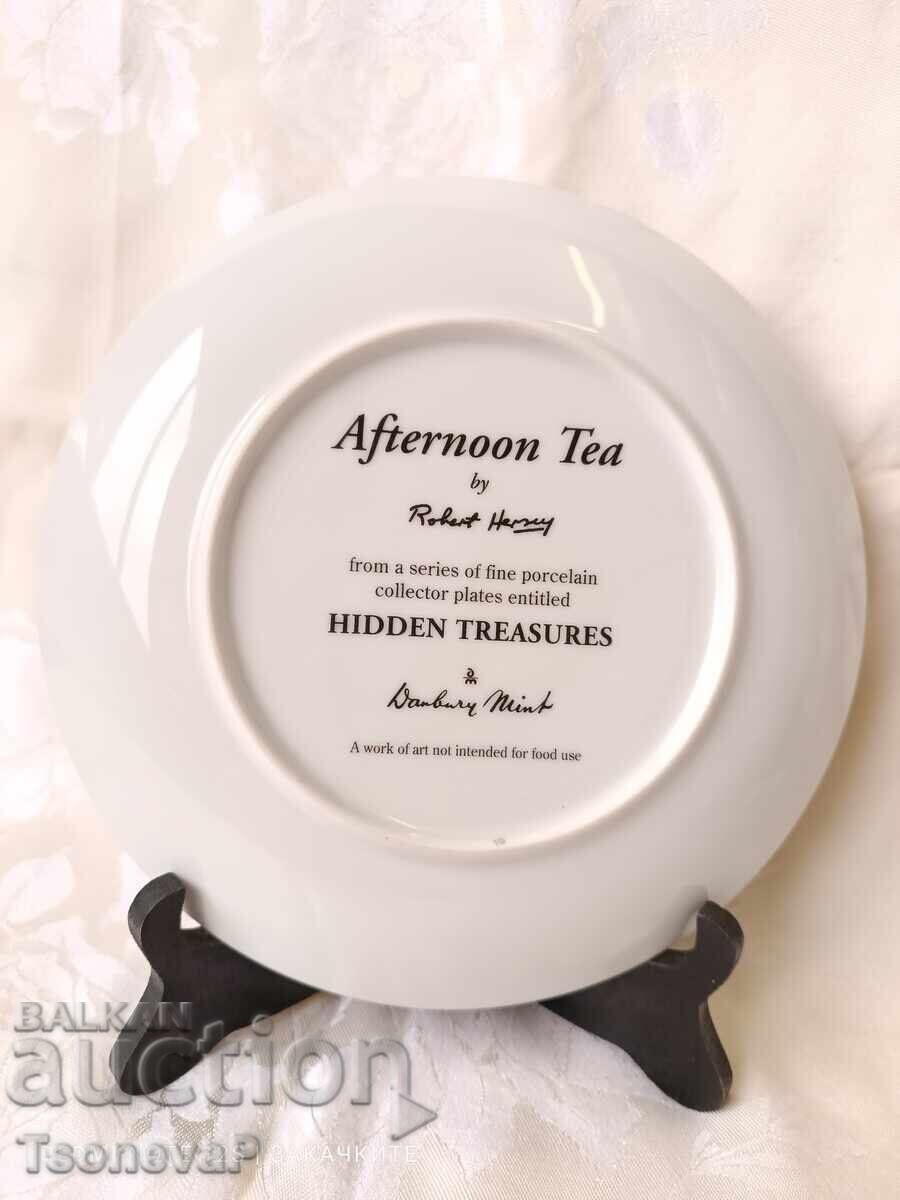 Αγγλική διακοσμητική πορσελάνινη πιατέλα - 5