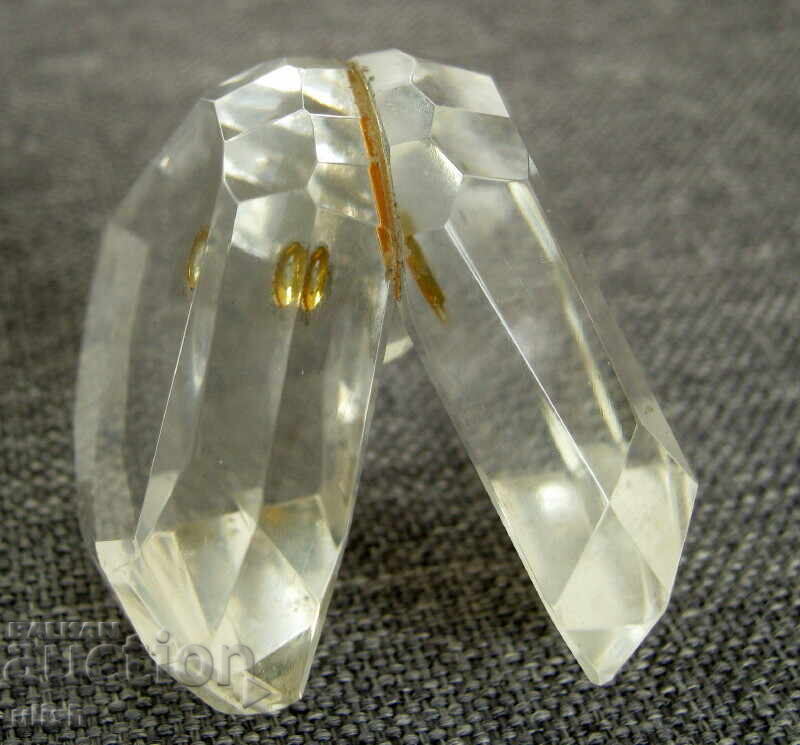 Аукцион Стара бижутерска бисерна мида кристално стъкло