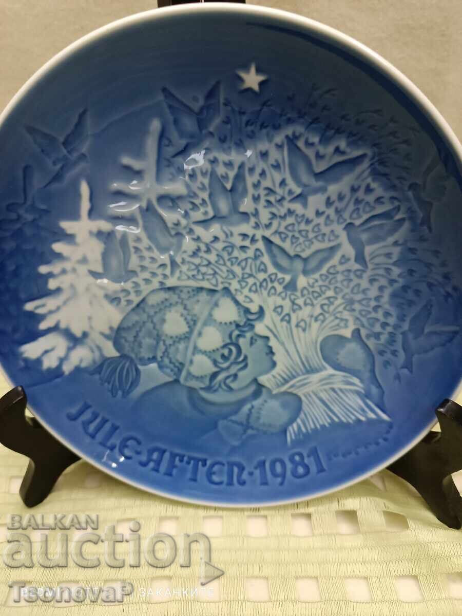 Διακοσμητικό πορσελάνινο πιάτο Bing & Grondahl 1981