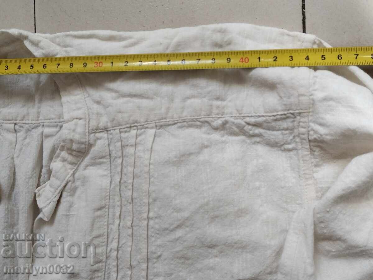 Cămașă bărbătească veche, cusută manual, cheinar, zestrea costumului popular - 5 Cămașă bărbătească veche, cusută manual, cheinar, zestrea costumului popular - 5