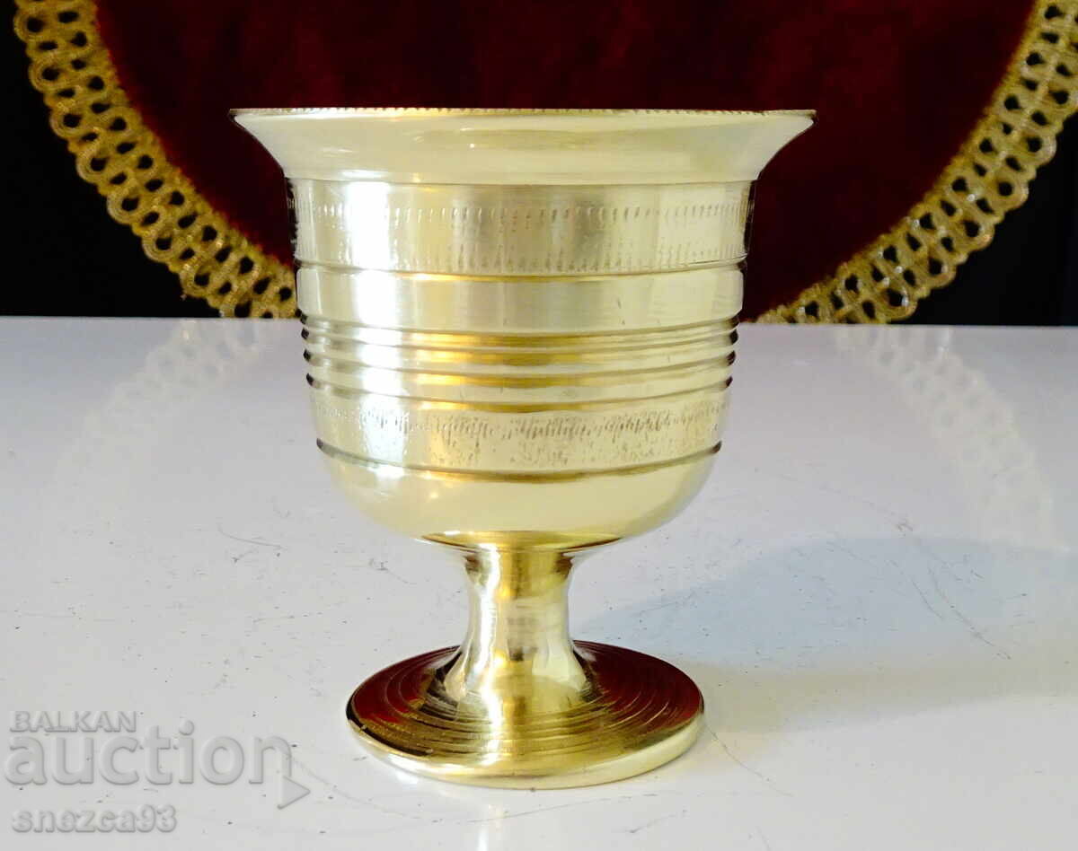 Cană masivă din bronz, mojar de farmacie