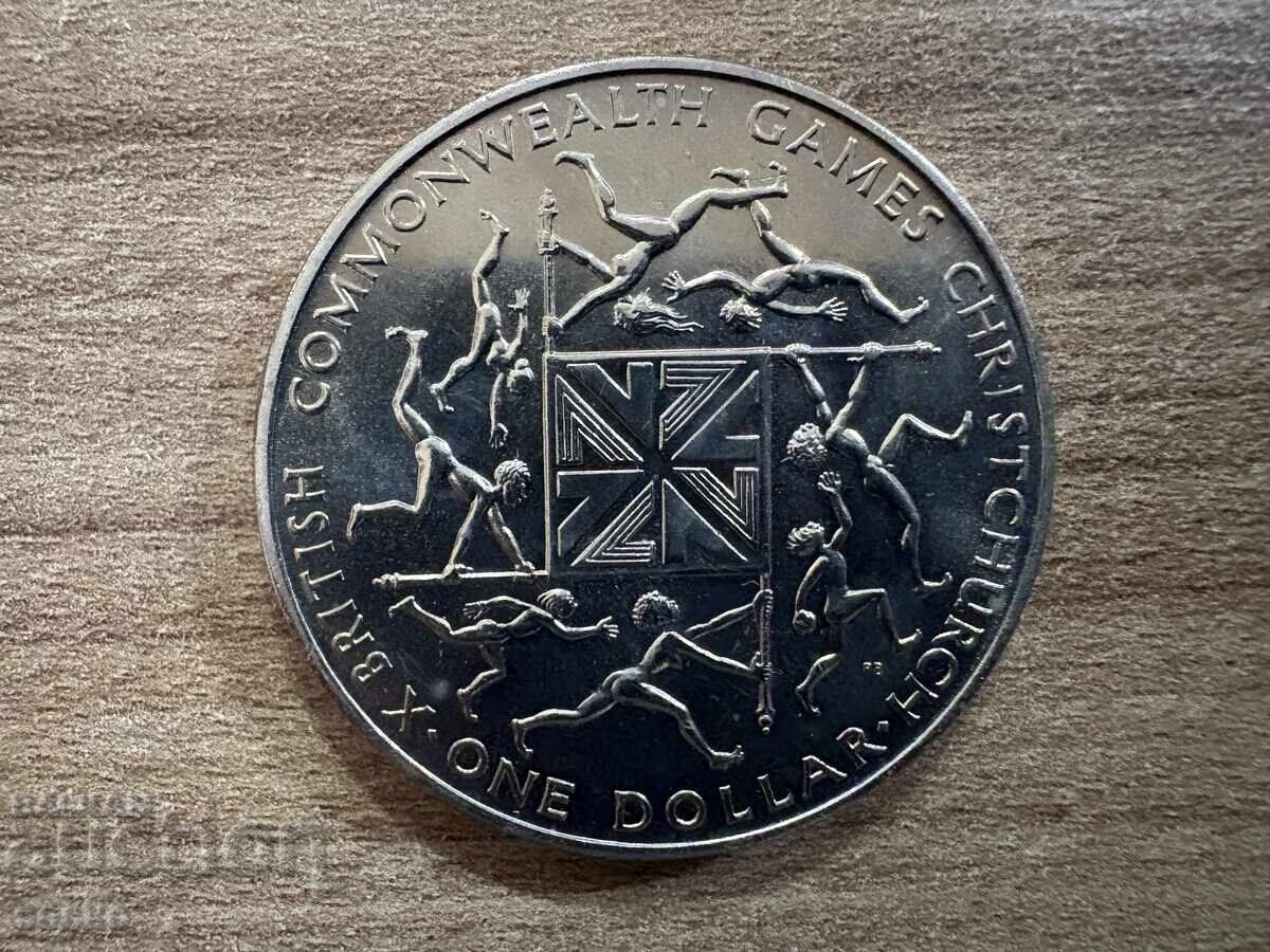New Zealand - 1 Dollar (1974) - X British Games