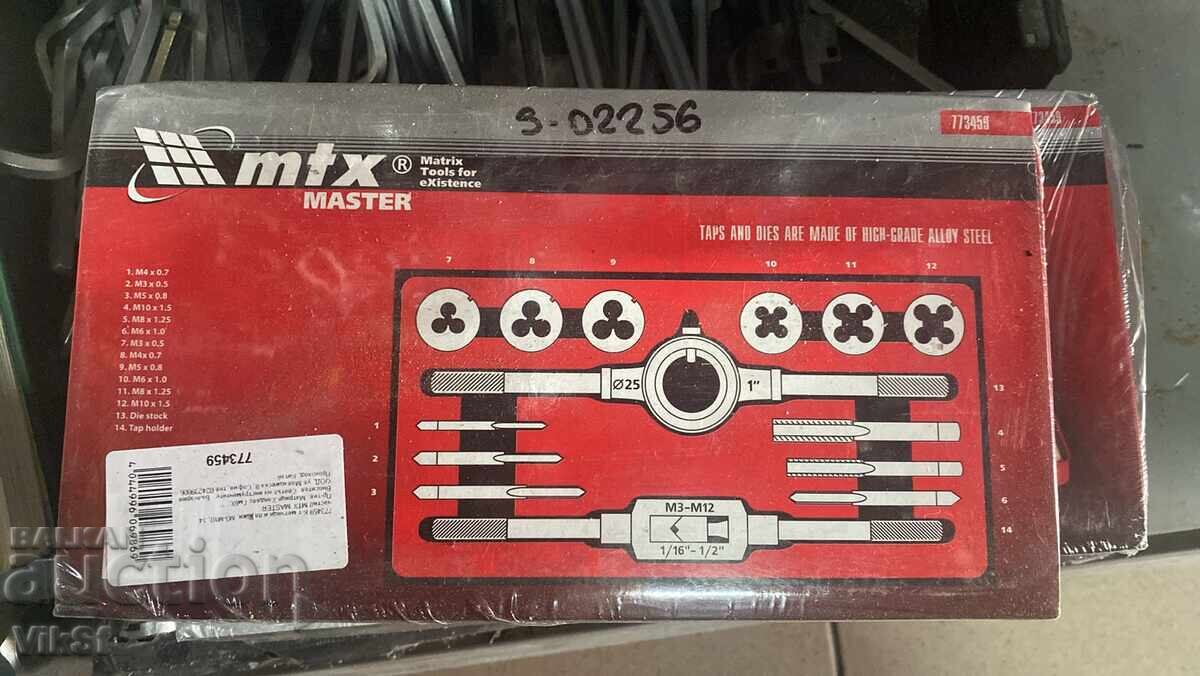 Tap and Die Set M3-M10, 14 pieces, MTX MASTER with price 41.50 BGN | € 21.22
