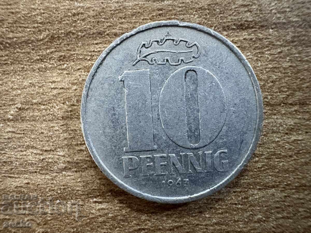 ΓΔΛ - 10 πφένιγκ (1963)