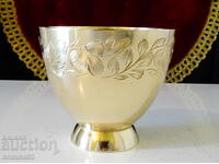 Pahar de whisky din bronz, gravat