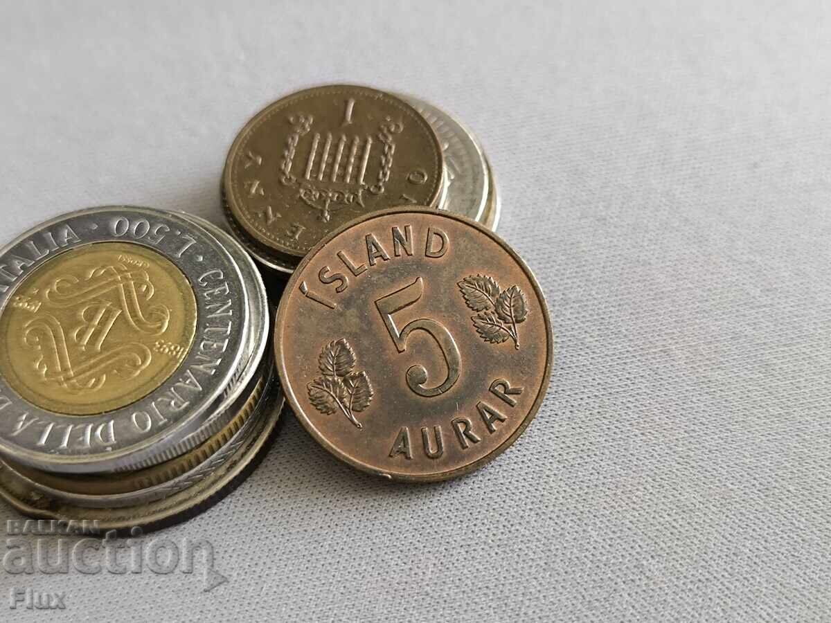 Monedă - Islanda - 5 aurar | 1966