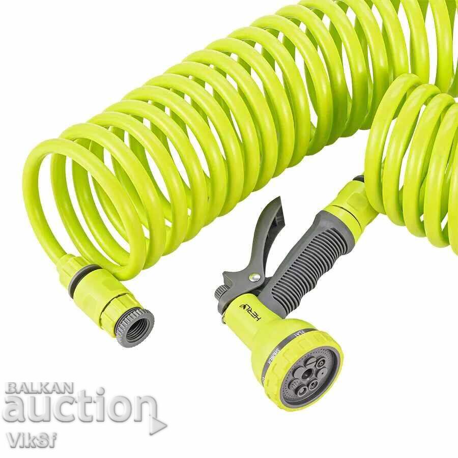 Spiral hose 7.5m - 5/16" HERLY-S, set with Gun with price 21.50 BGN | € 10.99 Spiral hose 7.5m - 5/16" HERLY-S, set with Gun with price 21.50 BGN | € 10.99