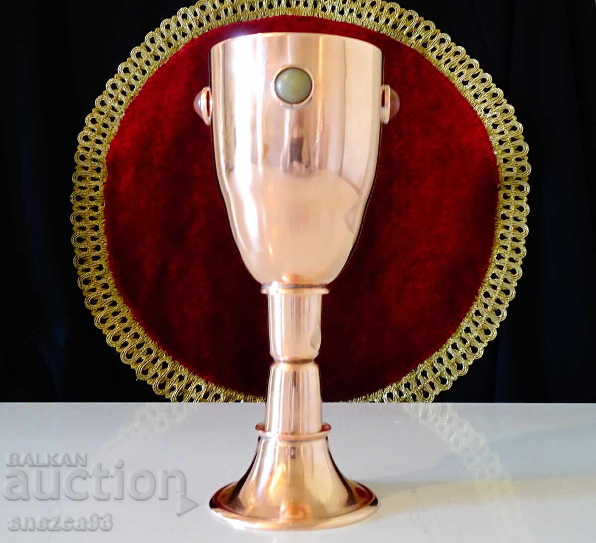 Royal honey pitcher, copper wine glass, stones - 6