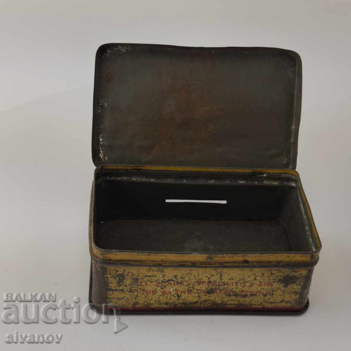 Old metal box piggy bank Slade's Dandy Toffee #5910 with price 19.99 BGN | € 10.22 Old metal box piggy bank Slade's Dandy Toffee #5910 with price 19.99 BGN | € 10.22