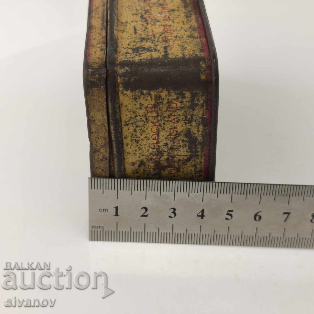 Old metal box piggy bank Slade's Dandy Toffee #5910 - 7 Old metal box piggy bank Slade's Dandy Toffee #5910 - 7