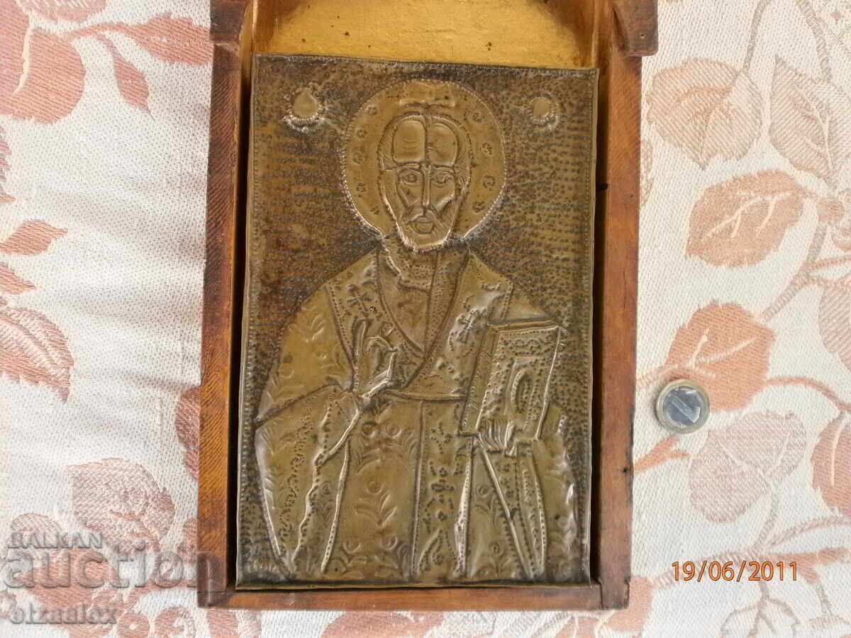Delivery of Bronze Icon of St. Nicholas