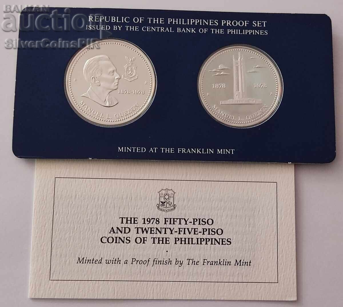 Auction Silver Proof Set Manuel Quezon 1978 Philippines Auction Silver Proof Set Manuel Quezon 1978 Philippines