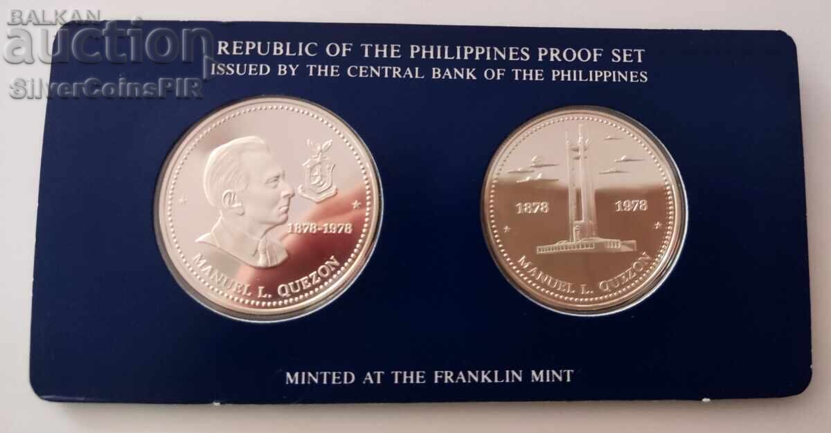 Silver Proof Set Manuel Quezon 1978 Philippines Silver Proof Set Manuel Quezon 1978 Philippines