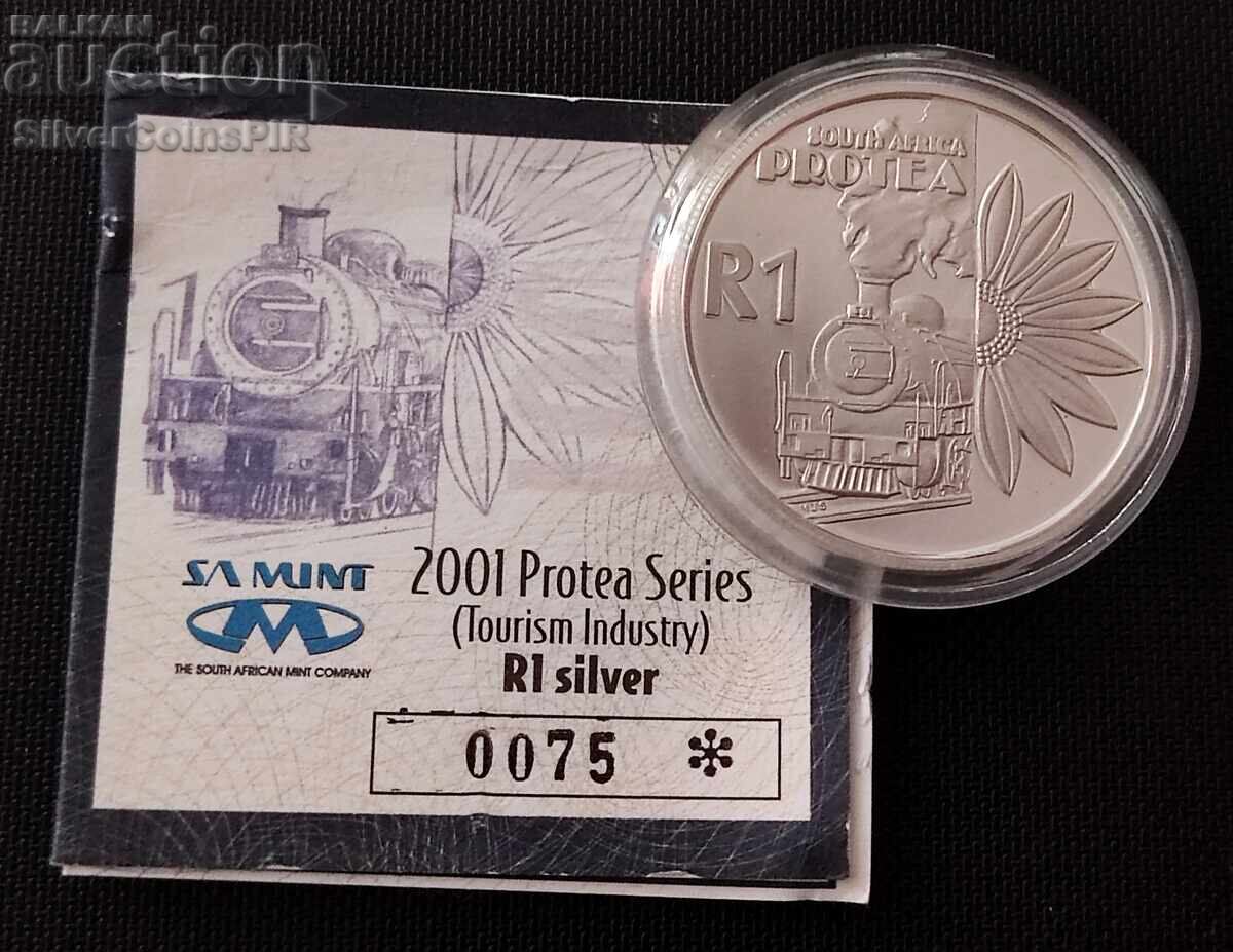 Silver 1 Rand Tourism 2001 South Africa with price 200.00 BGN | € 102.26