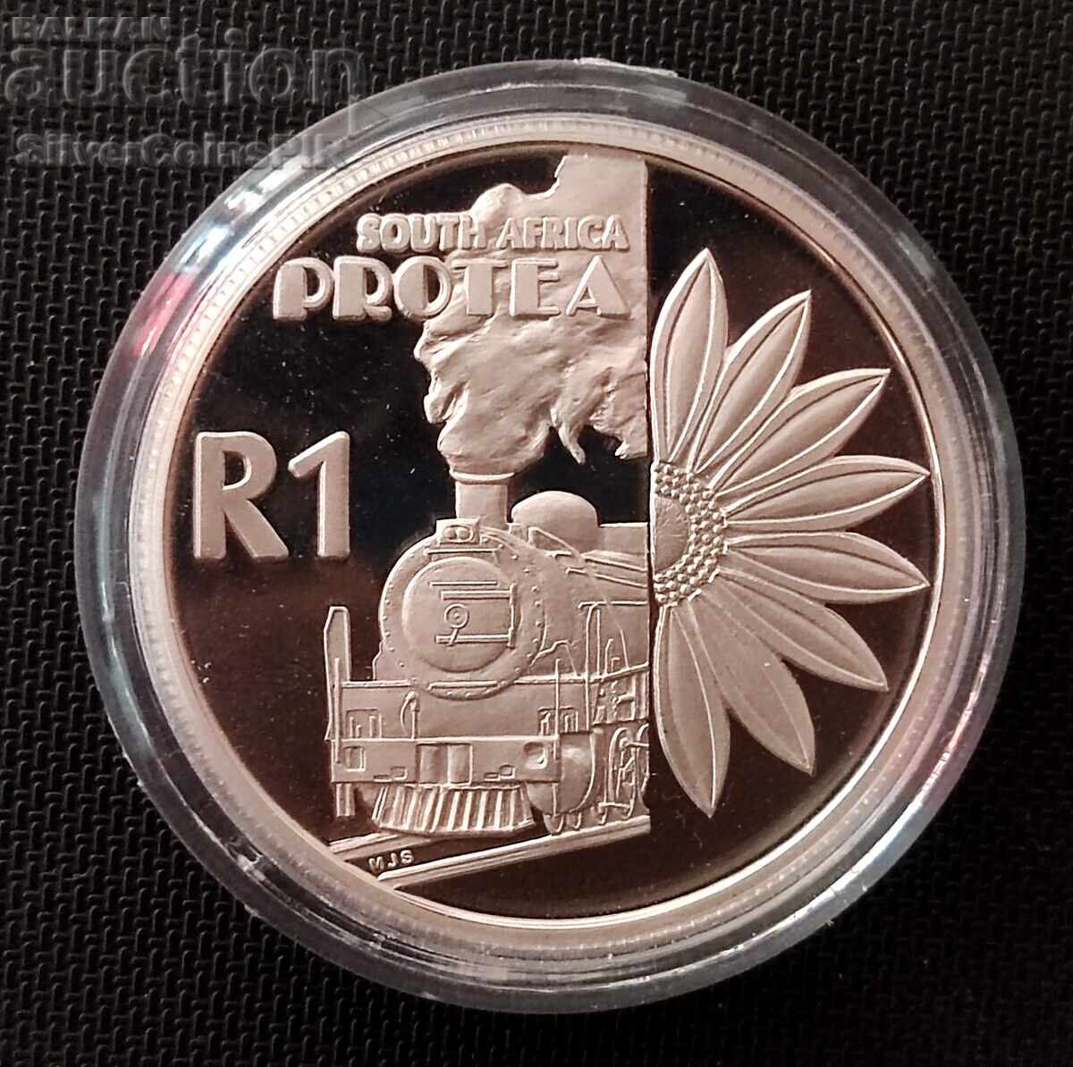 Silver 1 Rand Tourism 2001 South Africa