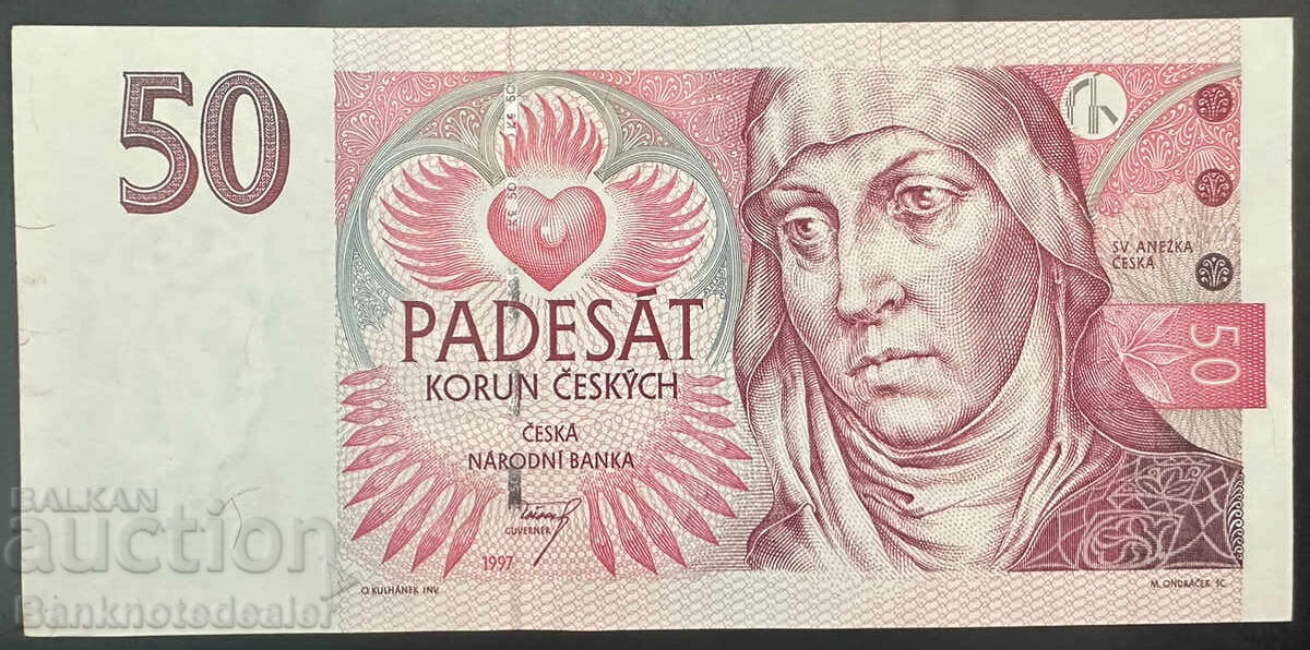 Czech Republic 50 Koruna 1997 Pick 17 Ref 5820