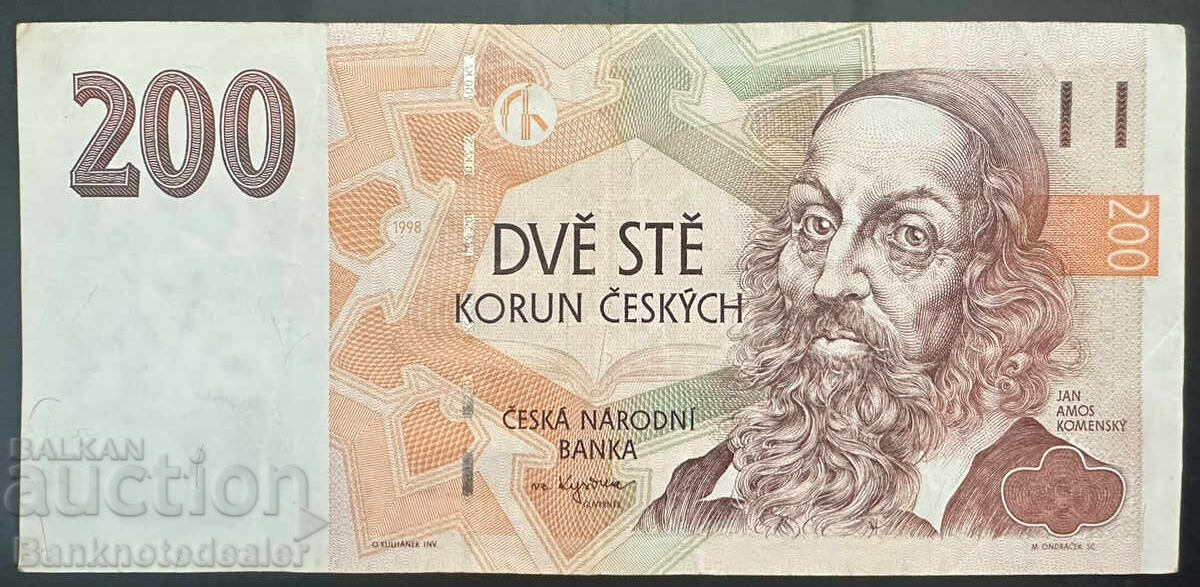 Τσεχική Δημοκρατία 200 Κορούν 1996 Pick 19 Ref 7768
