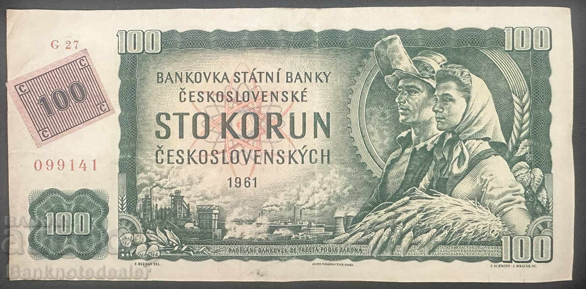 Τσεχική Δημοκρατία 100 Κορούν 1961 c-100 Σφραγισμένο Pick 1 Ref 9141