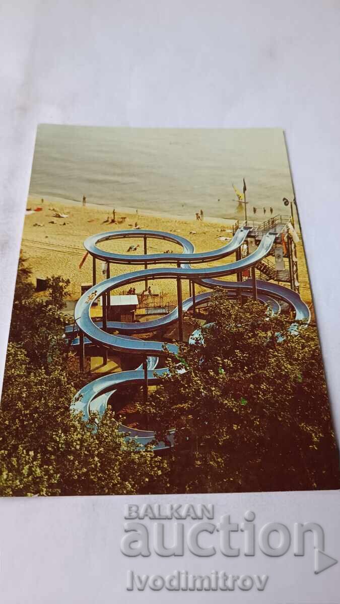 Cartolină Poștală Nisipurile de Aur Aquarama 1984 Cartolină Poștală Nisipurile de Aur Aquarama 1984