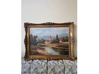 Прекрасна антикварна холандска авторска картина масло