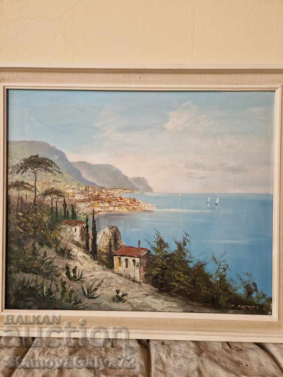 Minunat pictură antică în ulei pe pânză cu preț 223.00 BGN | € 114.02 Minunat pictură antică în ulei pe pânză cu preț 223.00 BGN | € 114.02