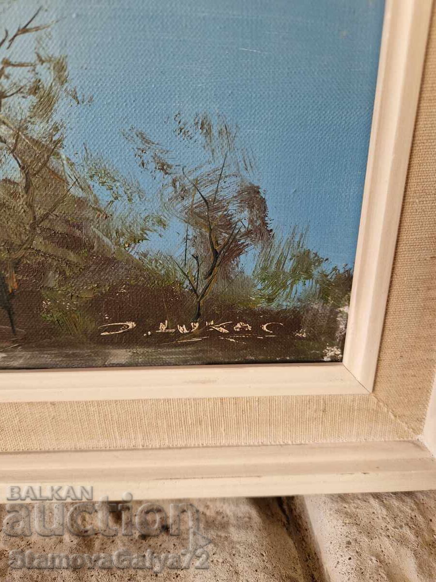 Minunat pictură antică în ulei pe pânză - 7 Minunat pictură antică în ulei pe pânză - 7