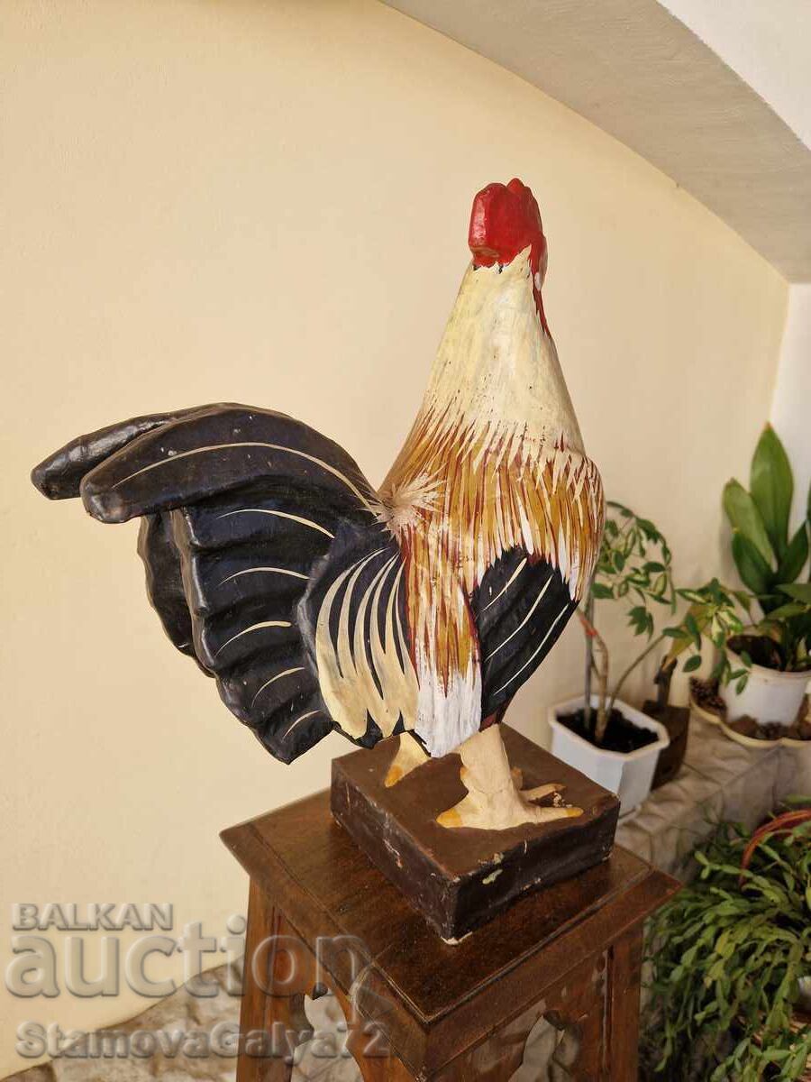Figurină antică mare, statuetă Papier-mâché - 5