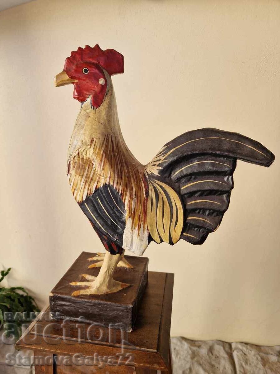 Figurină antică mare, statuetă Papier-mâché - 7