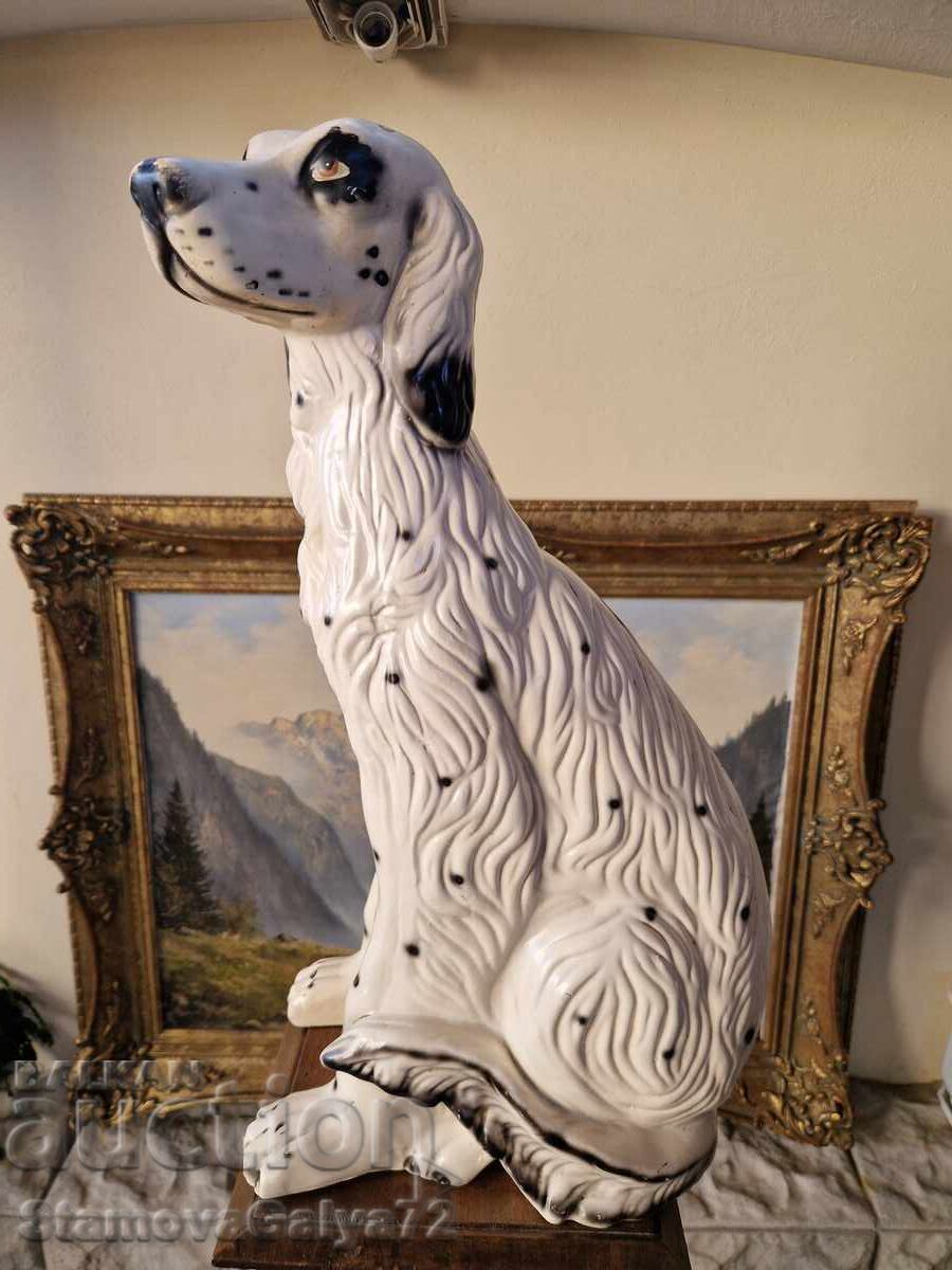 Licitație Mare figurină ceramică antică englezească unică