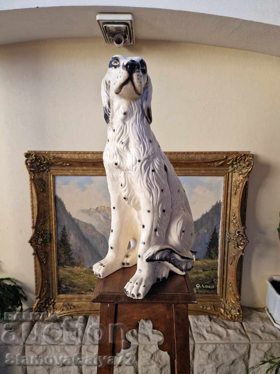 Livrarea Mare figurină ceramică antică englezească unică