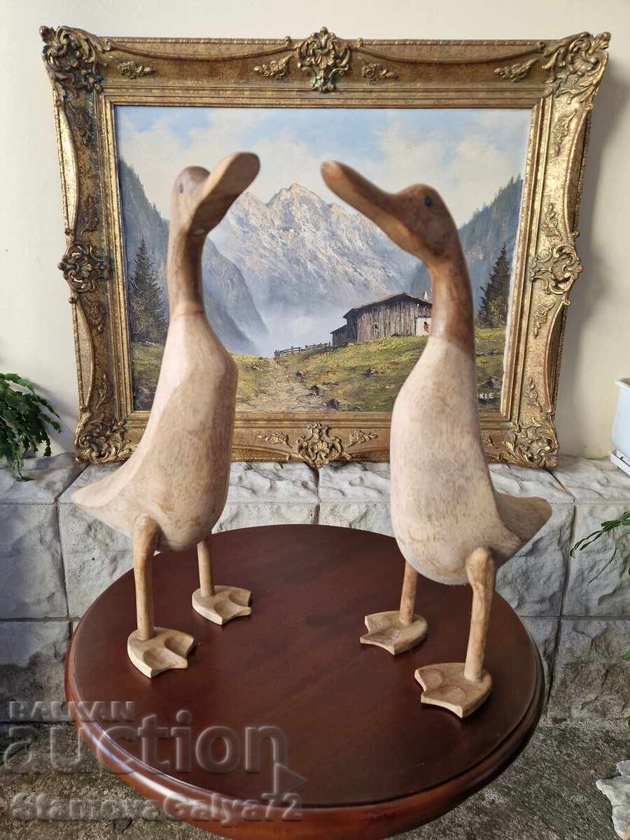 Pair of superb antique English wooden figures with price € 101.24 | 198.01 BGN Pair of superb antique English wooden figures with price € 101.24 | 198.01 BGN