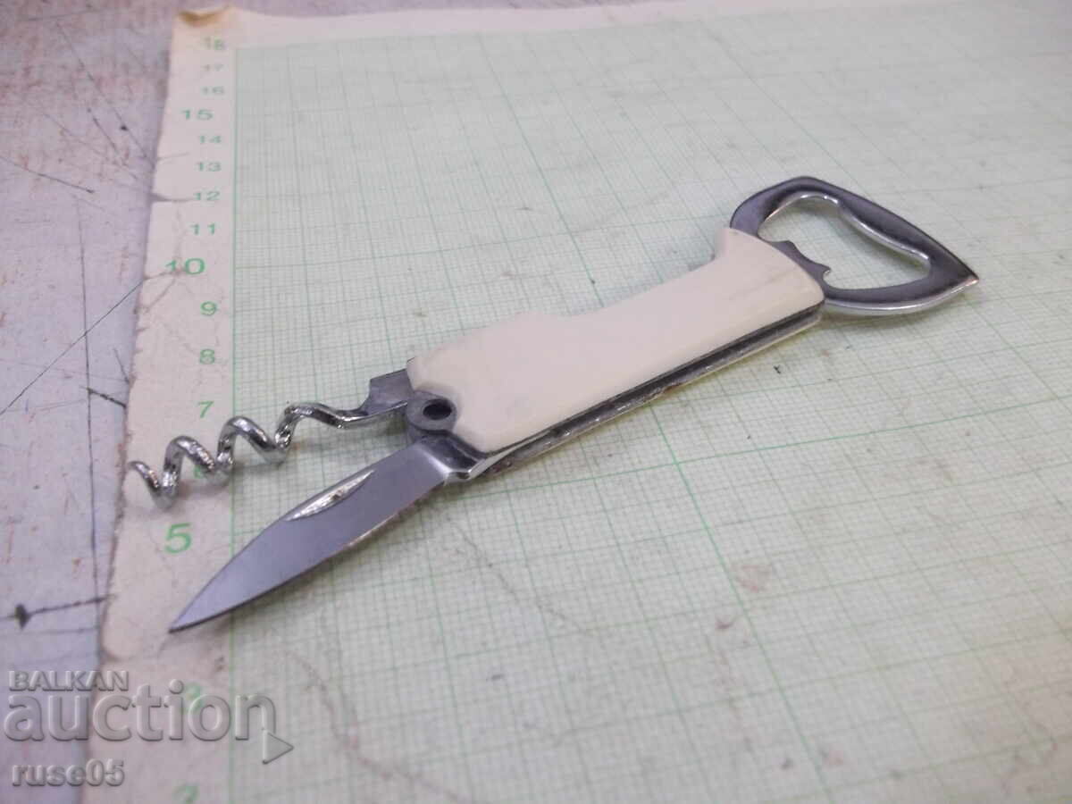 Bottle opener with corkscrew and knife - 6