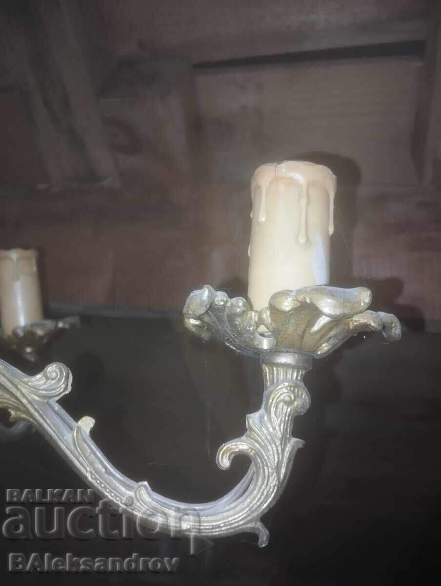Licitație Vechi candelabru din alamă, foarte greu