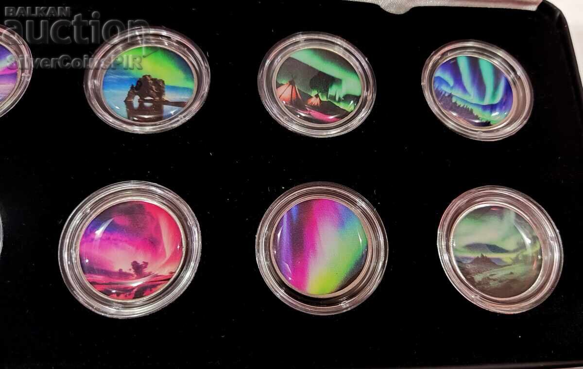 Northern Lights Set 10 Coins with Coloring with price 85.00 BGN | € 43.46 Northern Lights Set 10 Coins with Coloring with price 85.00 BGN | € 43.46