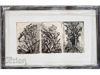 ATANAS IARANOV TABLOU VECHI/DESEN - TRIPTIC