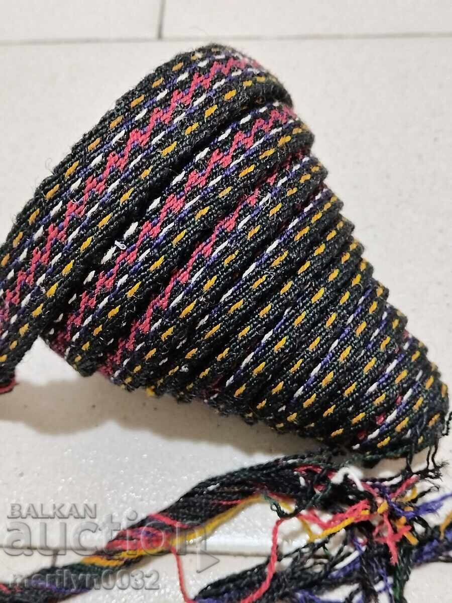 Auction  Old hand-woven belt 2.40 meters sash belt costume