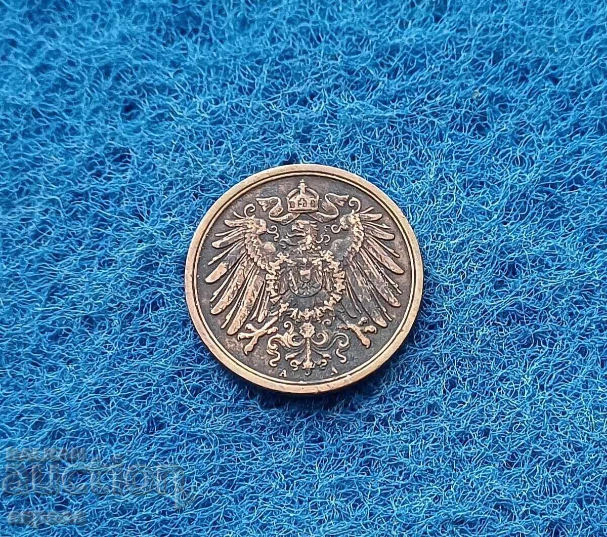 2 пфенинга Германия 1911/А с цена 2.80 лв. | € 1.43
