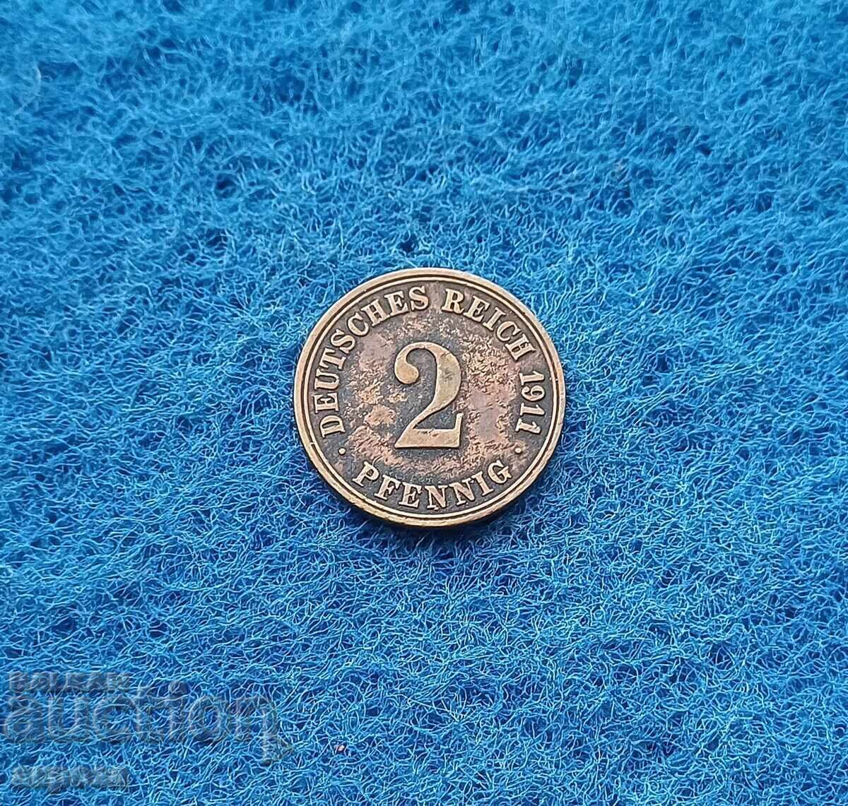 2 Pfennig Germany 1911/A 2 Pfennig Germany 1911/A