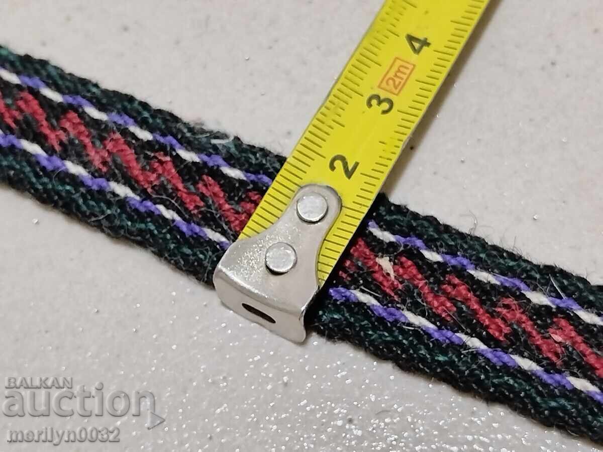 Old hand-woven belt 2.65 meters sash belt folk costume - 5