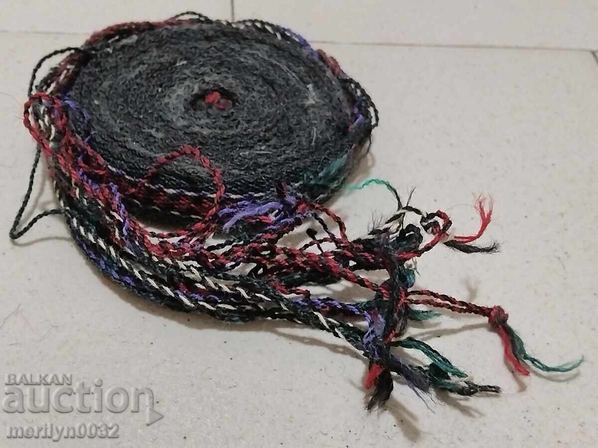 Old hand-woven belt 2.65 meters sash belt folk costume - 7