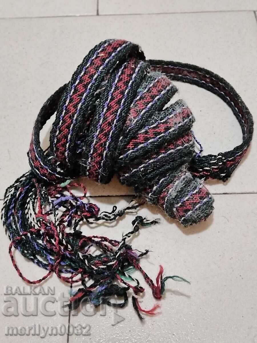 Old hand-woven belt 2.65 meters sash belt folk costume