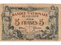 Belgia 5 Franci 1918 Pick 75 Ref u204