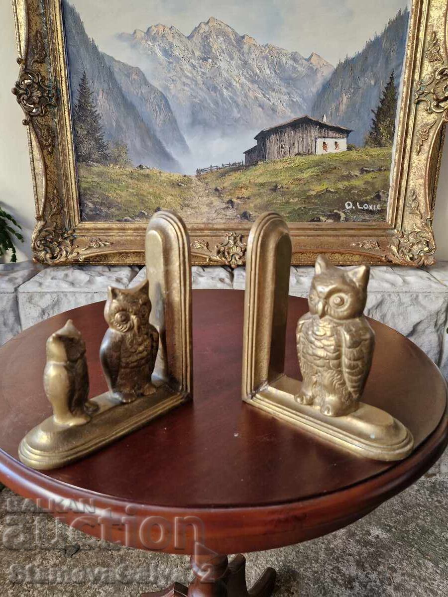 Εξαιρετικοί αντίκες αγγλικοί μπρούτζινοι βιβλιοστάτες - 7