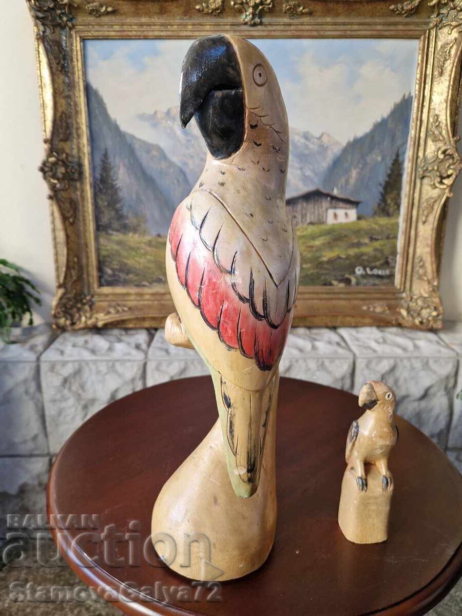 Δύο υπέροχα αντίκες ξύλινα παπαγαλάκια - 5 Δύο υπέροχα αντίκες ξύλινα παπαγαλάκια - 5