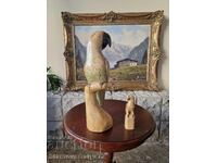 Δύο υπέροχα αντίκες ξύλινα παπαγαλάκια