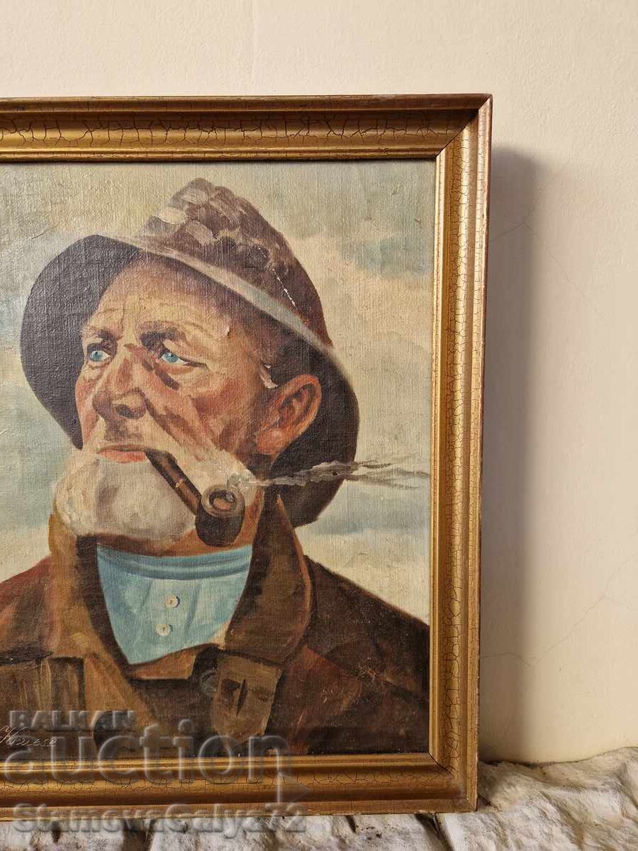 Παράδοση Υπέροχη αντίκα πρωτότυπη ζωγραφική με λάδι σε καμβά Παράδοση Υπέροχη αντίκα πρωτότυπη ζωγραφική με λάδι σε καμβά