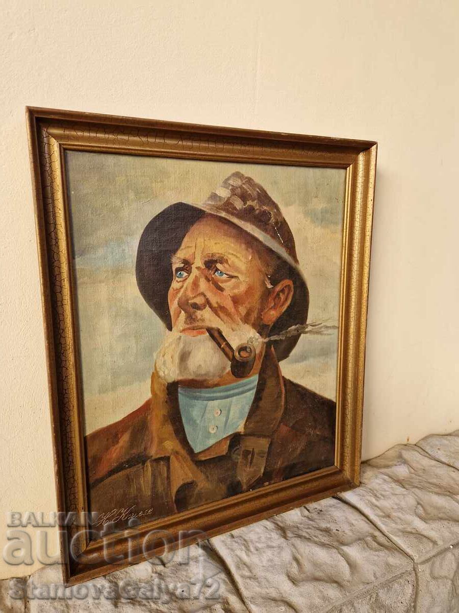 Υπέροχη αντίκα πρωτότυπη ζωγραφική με λάδι σε καμβά - 6 Υπέροχη αντίκα πρωτότυπη ζωγραφική με λάδι σε καμβά - 6