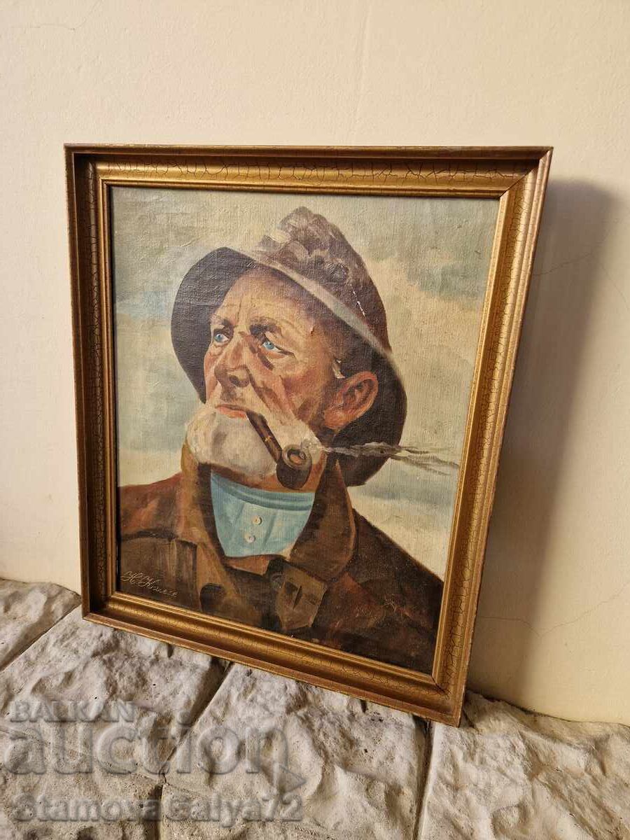 Υπέροχη αντίκα πρωτότυπη ζωγραφική με λάδι σε καμβά - 7 Υπέροχη αντίκα πρωτότυπη ζωγραφική με λάδι σε καμβά - 7